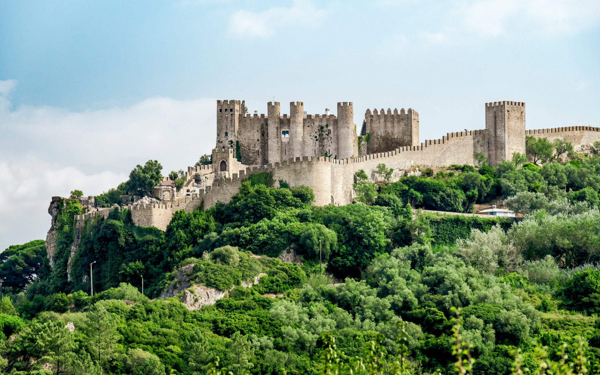 Obidos castle on the hill